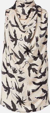 Altuzarra Top Sleary in seta con stampa