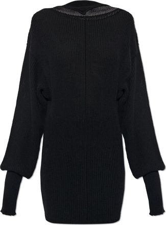 Rick Owens Wool Sweater - Dames - Ronde hals truien - Zwart - M - Wol - Truien & Vesten