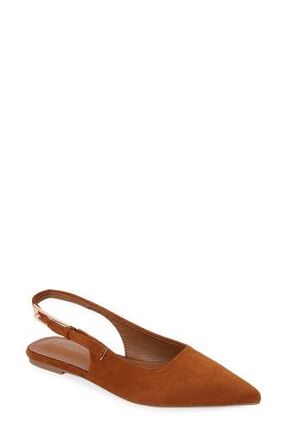 Berness Caitriona Pointed Toe Slingback Flat in Camel at Nordstrom Rack, Size 7.5