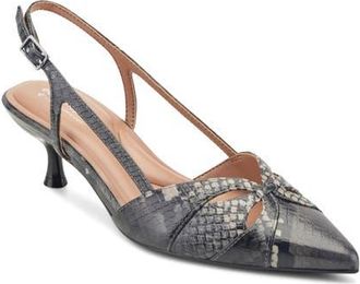Easy Spirit Kaisley Pointed Toe Slingback Pump in Grey at Nordstrom, Size 8.5
