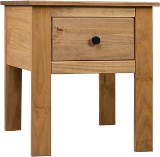 vidaXL Vidaxl - Mesita De Noche De Madera Maciza Pino Estilo Panam&aacute; 46x40x57 Cm