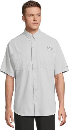 Columbia Tamiamitm II S/S Mens Short Sleeve Button Up Cool Grey : 2XL, Mesh/Polyester
