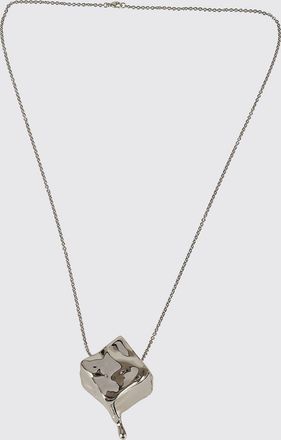 Paco Rabanne Collana in ottone cromato con ciondolo