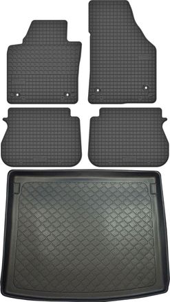 OEM Volkswagen Caddy Kombivan Del 2004. Juego De Alfombrillas De Goma Para Coche Y Maletero