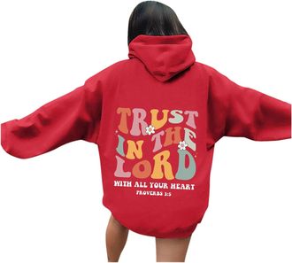 Generic There Is Purpose In The Waiting Christian Hoodies For Women Uk, Bible Verse Letter Graphic Hoodies Plain Oversized Sweatshirts Long Sleeve Sweatshirt 