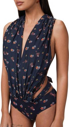 Amir Slama Scarf One Piece In Floral Bouquet