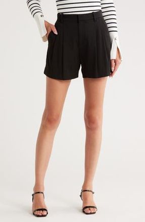 A.L.C. Charles Pleated High Waist Shorts in Black at Nordstrom Rack, Size 10