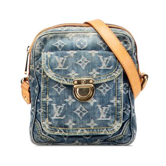 Louis Vuitton Inklapbare Crossbody Denim Tas
