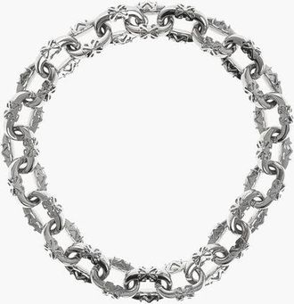 Off-white Silver-Tone Chain Necklace With All-Over Monogram size One Size
