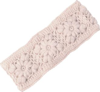 Nirvanna Designs Flower Crochet Headband- SOLIDS in Ivory-White at Nordstrom