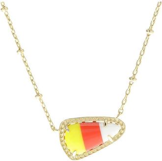Kendra Scott Candy Corn Short Pendant Womens Necklace Womens Necklace Gold Candy Corn Magnesite
