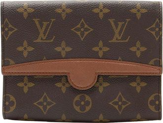Louis Vuitton Brown Monogram Canvas Arche Clutch (Authentic Pre-Loved)