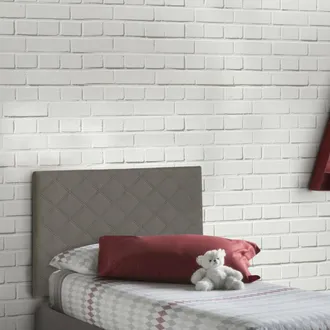 Dmora Dmora - Cabecero De Cama Dbeukem, Cabecero En Polipiel En La Pared, 100% Made In Italy, Adecuado Para Cama Individual, 90x60cm, T&oacute;rtola