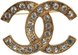 Chanel Pre-owned Jewellery, female, Yellow, Size: ONE SIZE Pre-owned Crystal Embellished Brooch
