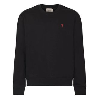 Ami Hoodies & sweatvesten, Heren, Zwart, XS, Katoen, Zwarte Sweater Adc-Usw 035