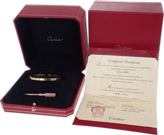 Cartier Love Bracelet 18K Rose Gold Small Size 16