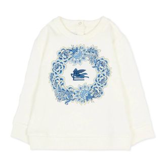 Etro Kids Sweatshirts, male, Beige, 6 M, Round Neck Sweatshirt