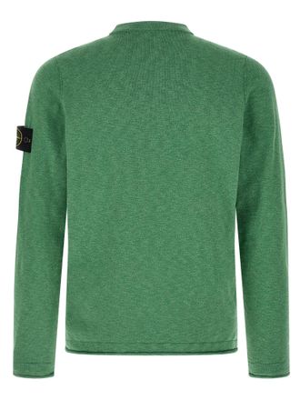 Stone Island Cotton-Nylon Blend Knit Sweater - Green