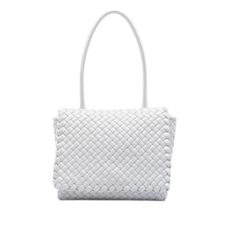 Bottega Veneta Pre-owned Shoulder Bags, female, White, Size: ONE SIZE Pre-owned Leather Shoulder Bag