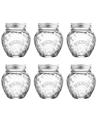 Kilner Kilner Set Of 6 13.5Oz Strawberry Jars