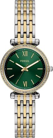 Fossil Womens Carlie Green Dial Watch