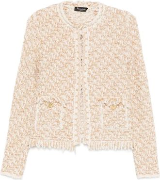 Fabiana Filippi Jassen, Dames, Beige, M, Nylon, Beige Zijde Nylon Jassen
