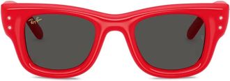 Ray-Ban crystal-embellished square sunglasses - unisex - Nylon - 47 - Red