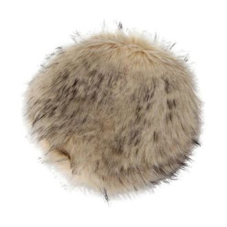 Dolce & Gabbana Hats, female, Beige, Size: ONE SIZE Faux Fur Hat