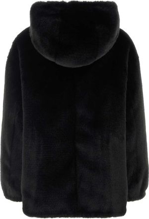 Prada Womens Eco Fur Reversible Jacket Black Polyester