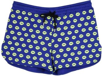 Markus Lupfer Blue Lip Print Shorts Size L