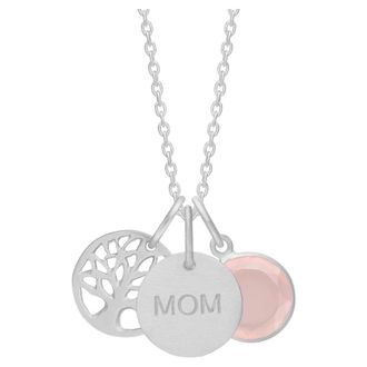 Frk. Lisberg Accessoires, Dames, Grijs, S, Levensboom/moeder ketting zilver