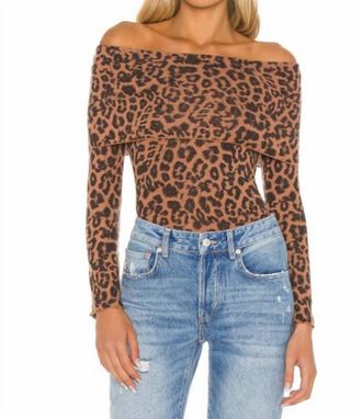 LnA Blake Sweater In Brushed Leopard