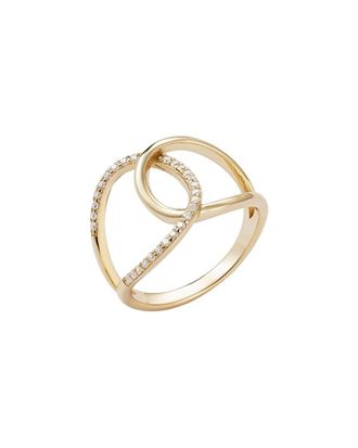 Adornia Adornia 14K Over Silver Cz Tall Infinity Ring