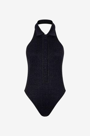 Os&eacute;ree Neckholder-Lurex-Badeanzug Lumi&egrave;re