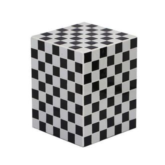 Jonathan Y Designs Callista 18 Modern Bohemian Ceramic Tiled Rectangle End Table in Stone Black at Nordstrom