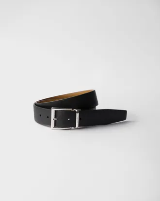 Prada Saffiano Leather Reversible Belt