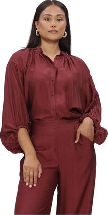 Minus Dames, Blouses & Shirts, Rood, Maat: XL