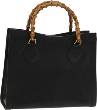 Gucci Tweedehands leren handtassen - Dames - Vintage Shopper - Zwart - ONE Size - Leer - Vintage