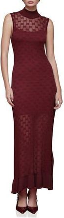 Avec Les Filles Mock Neck Midi Sweater Dress in Burgundy at Nordstrom Rack, Size X-Small