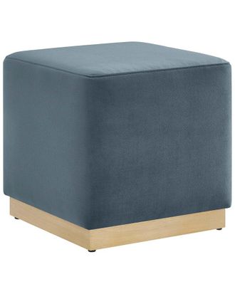 ModWay Tilden 17In Square Performance Velvet Upholstered Ottoman