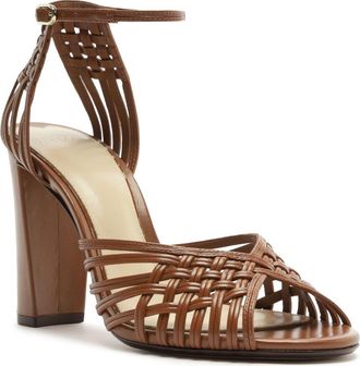 Alexandre Birman Lilian Woven Ankle Strap Sandal in Espresso at Nordstrom, Size 11.5