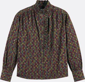 La Redoute Collections Overhemd met opdruk en Victoriaanse kraag, Signature CHARL&Egrave;NE