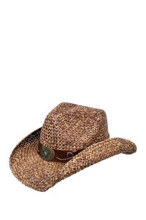 Peter Grimm Ruth Banded Cowboy Hat in Brown at Nordstrom Rack