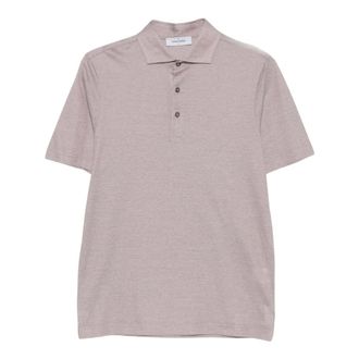 Gran Sasso Polo met knopen - Heren - Tops - Beige - Maat: XL Katoen