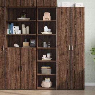 vidaXL Highboard Brown Oak 45x41x185 cm Engineered Wood Vidaxl