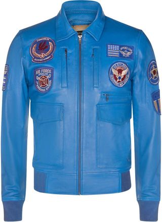 Infinity Leather Mens Leather Air Force Bomber Jacket - Dublin