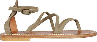 K.Jacques Flat Sandals, female, Green, Size: 11 US St Tropez Sandal