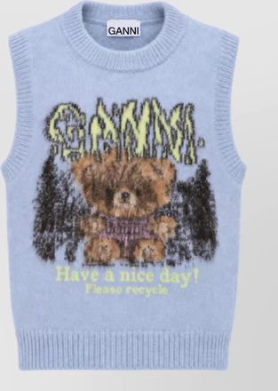 Ganni alpaca wool tank top