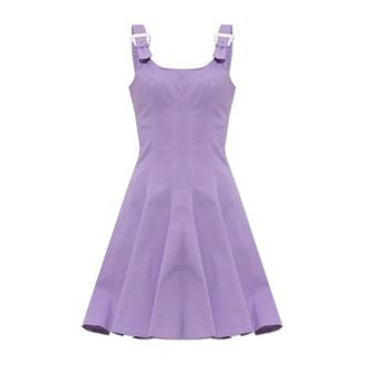 Versace Jeans Couture Short Dresses, female, Purple, Size: 2XS Flared Dress