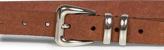 Brunello Cucinelli Mens Belt Reversed Calfskin Leather Brown Calf